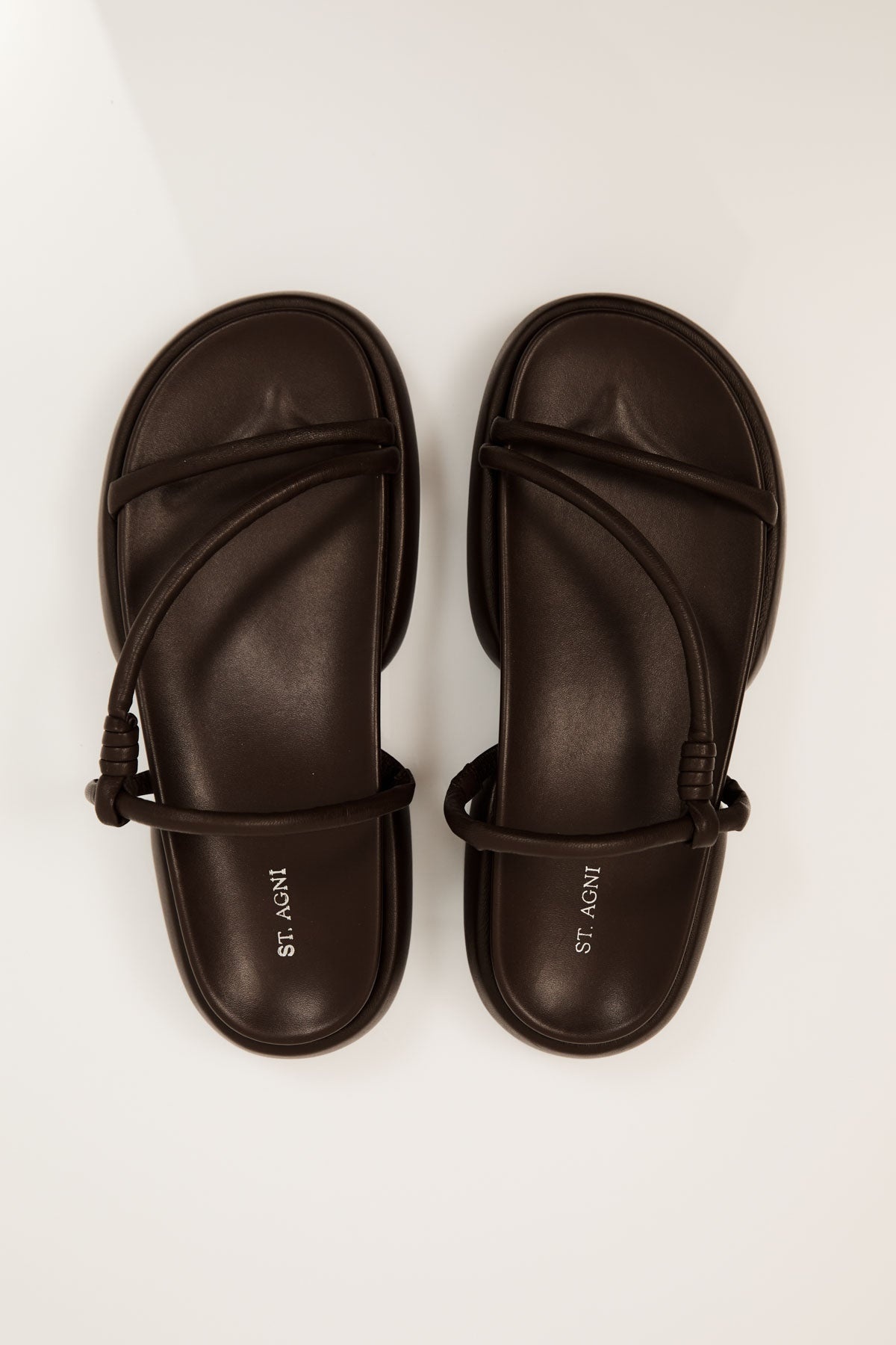 Strappy Pillow Slides - Chocolate - 5