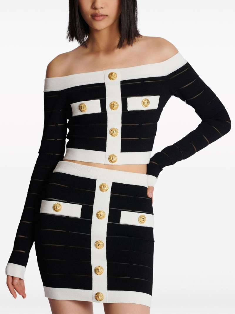 off-shoulder knitted top 6