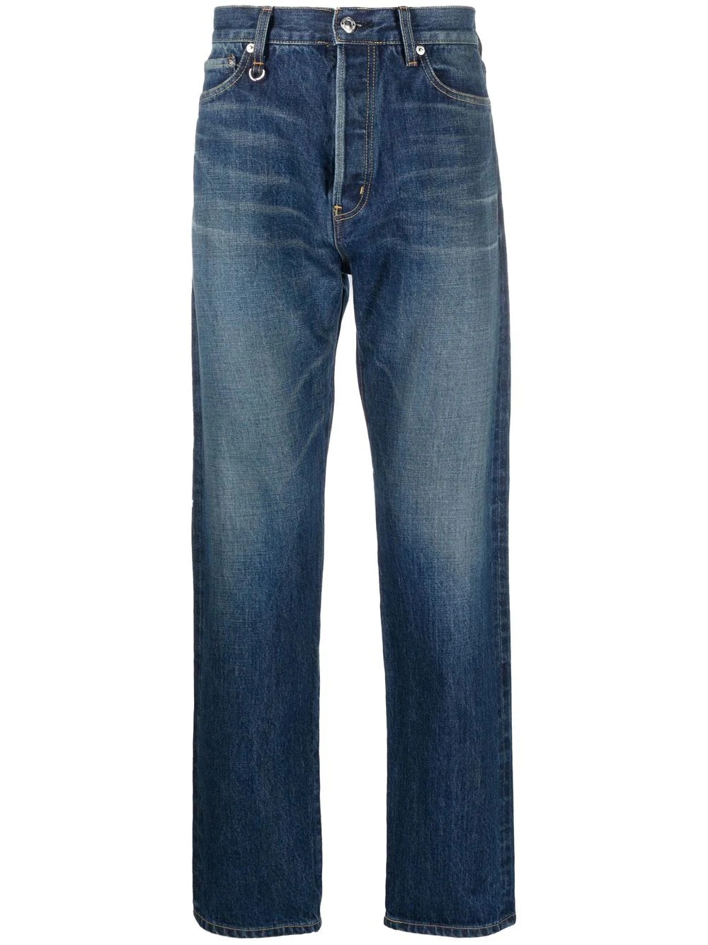 straight-leg cotton jeans - 1