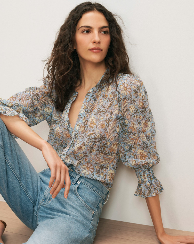 VERONICA BEARD ASHLYNN FLORAL BLOUSE outlook