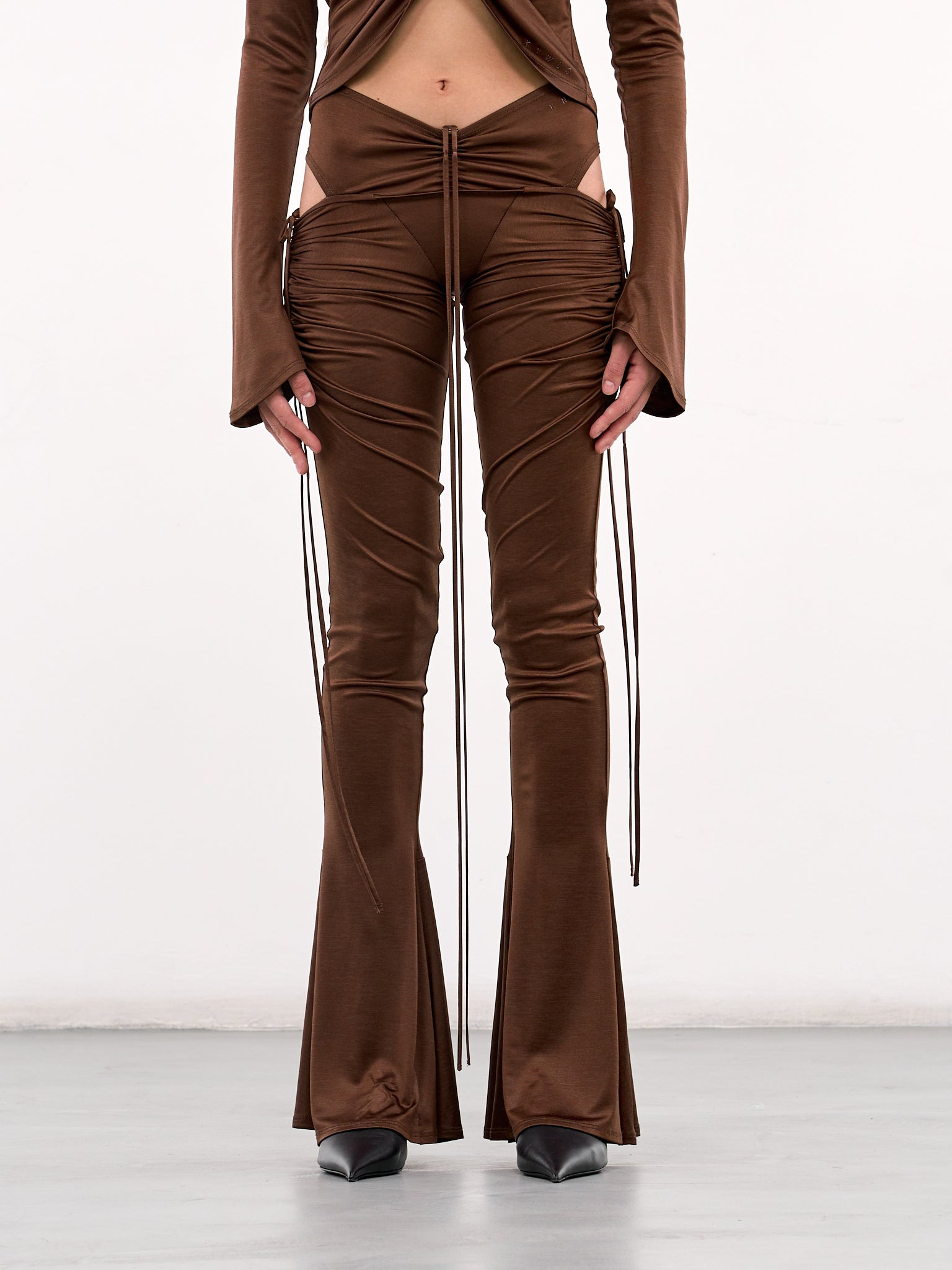 Ruched Flare Leggings - 1
