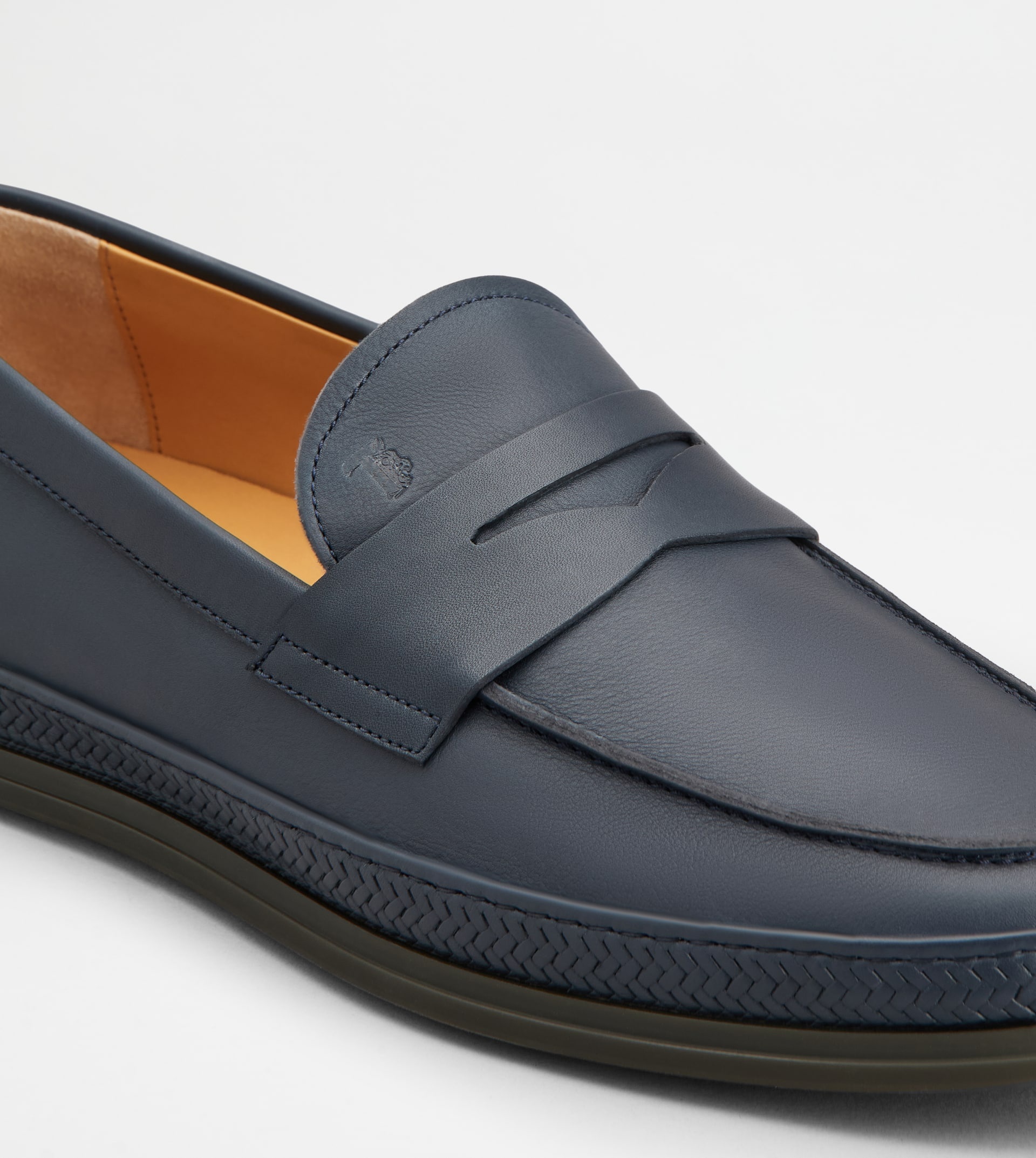 LOAFERS IN LEATHER - BLUE - 5