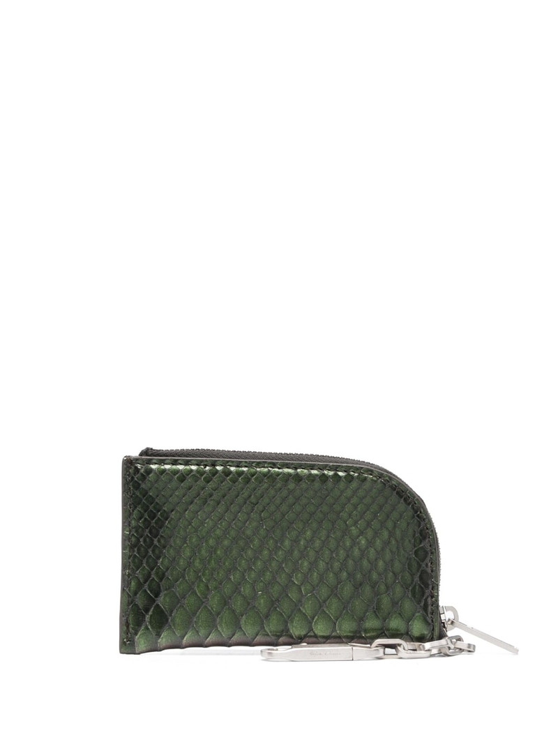 snakeskin-effect zip-around wallet 1