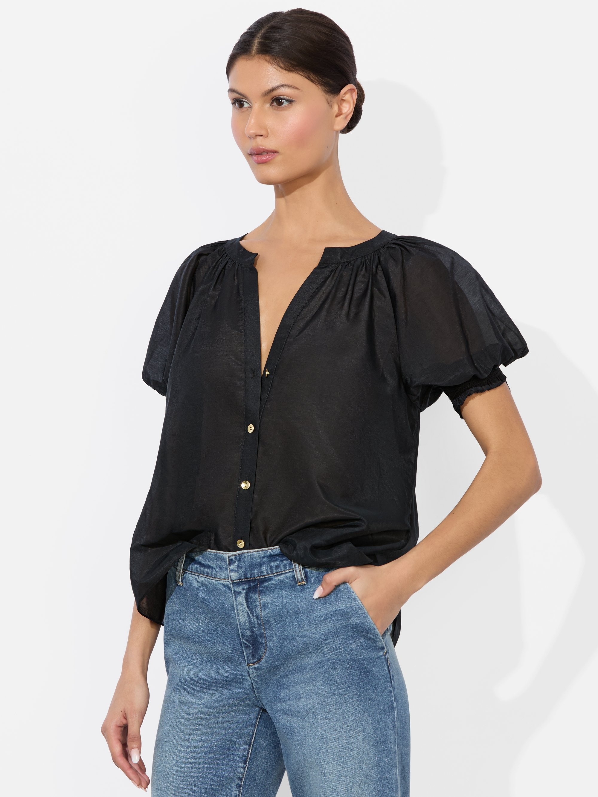 THALIA BUTTON DOWN BLOUSE - 2