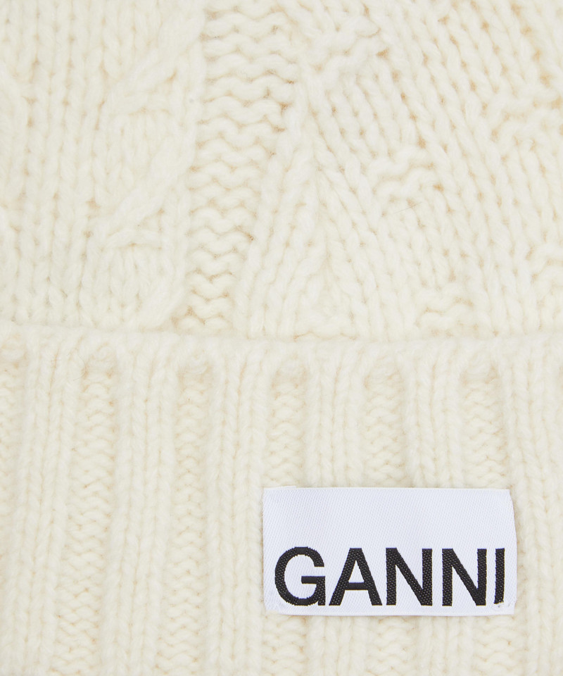 Wool Cable Beanie 3