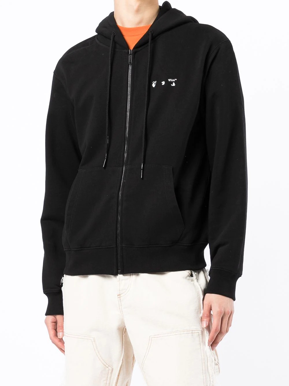 Caravaggio print zipped hoodie - 4