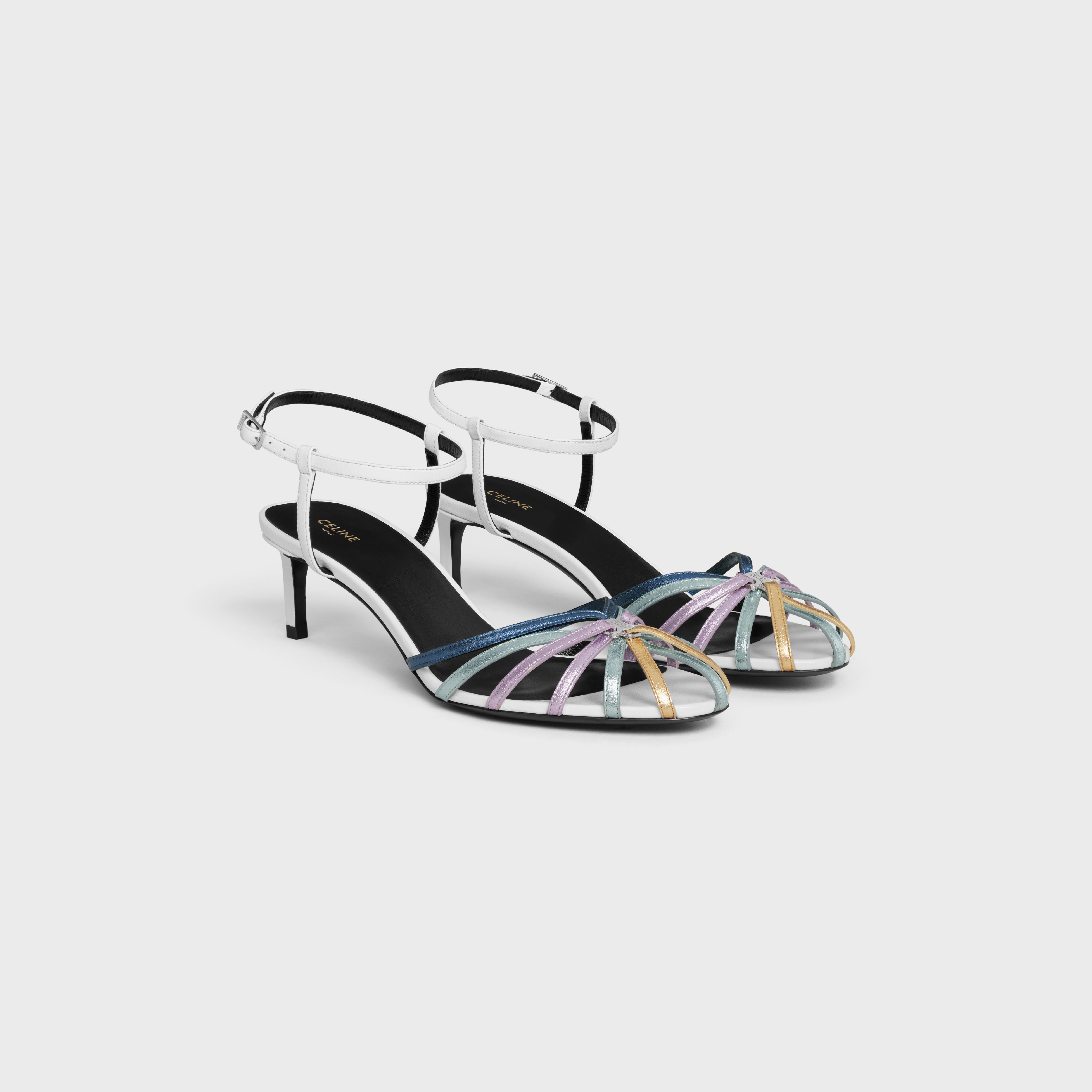CELINE TRIOMPHE SANDAL in Laminated Calfskin & Lambskin - 2