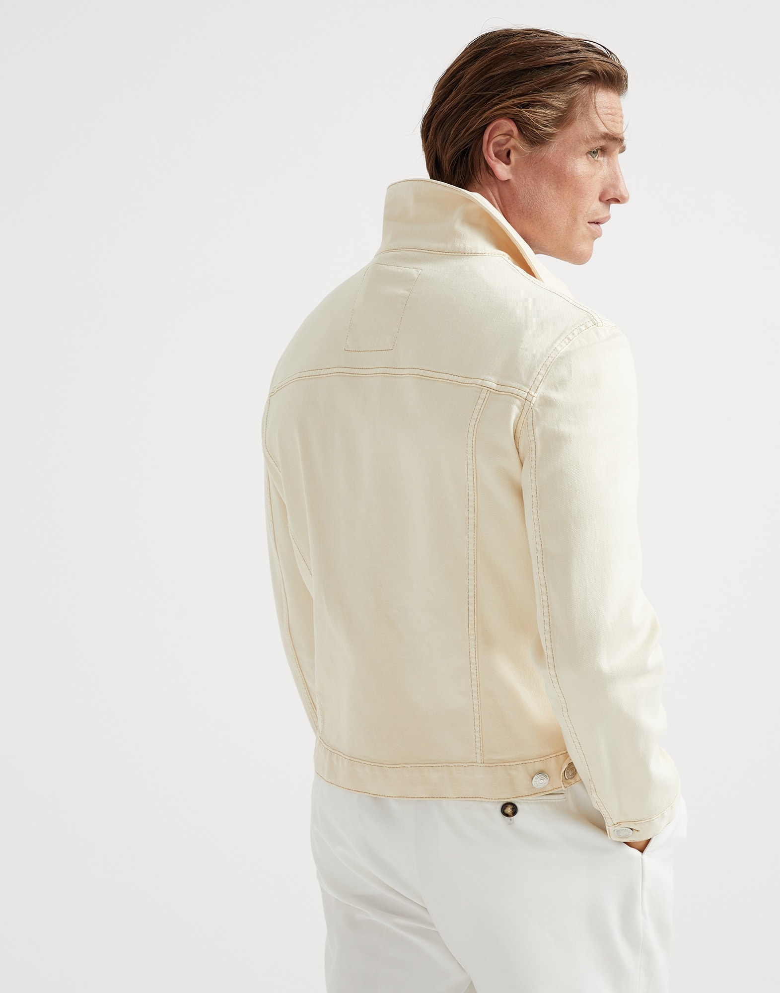 Brunello Cucinelli Garment-dyed four-pocket jacket in