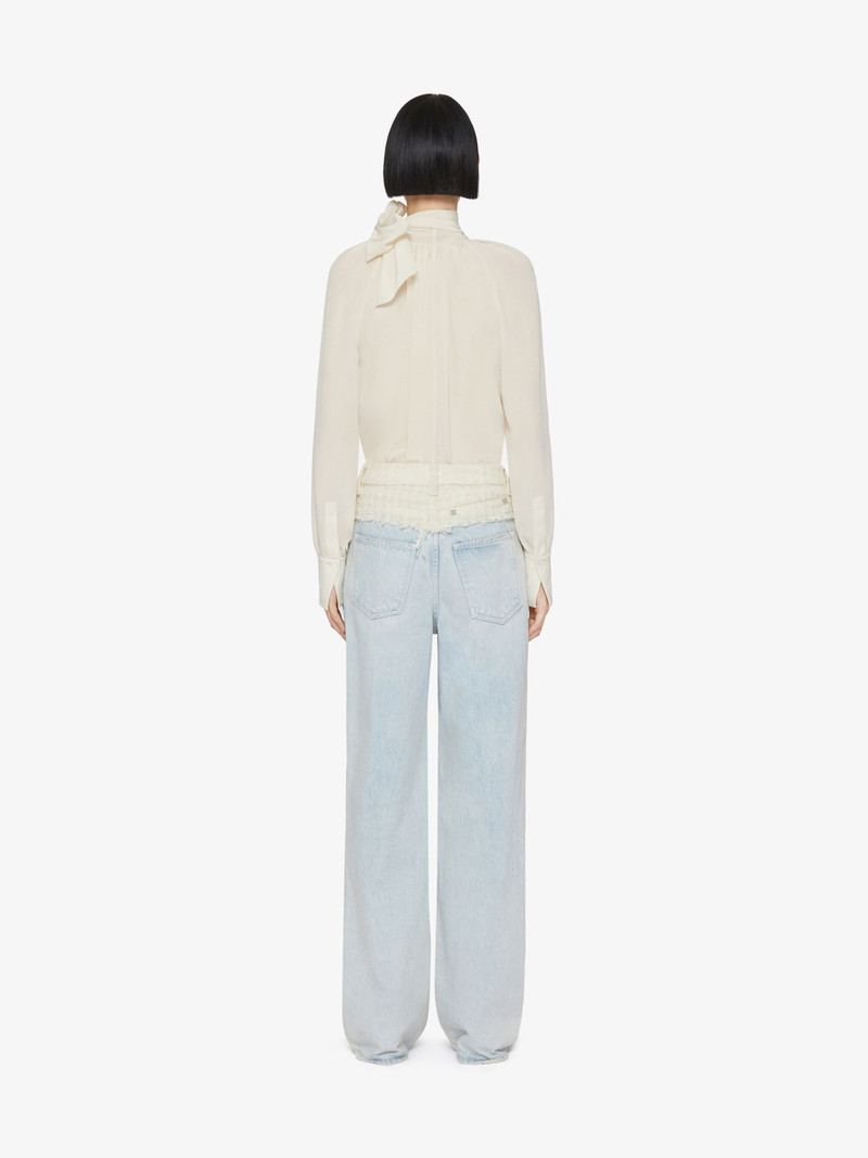BLOUSE IN SILK WITH LAVALLIÈRE 4