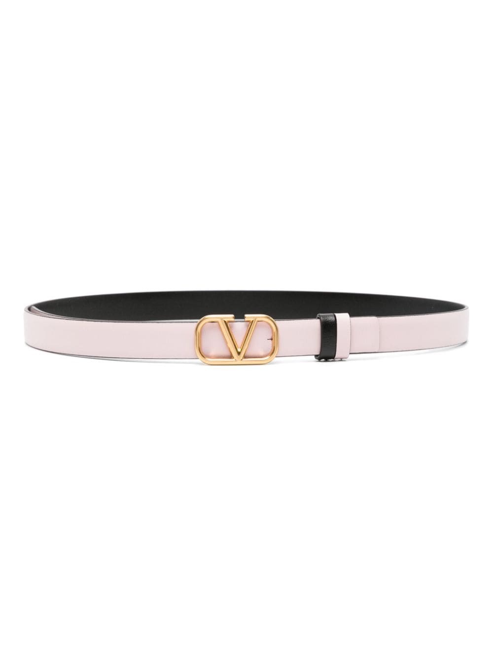 Valentino Garavani Women's Vlogo Signature Reversible Belt in Shiny and Metallic Calfskin 20mm - Belts