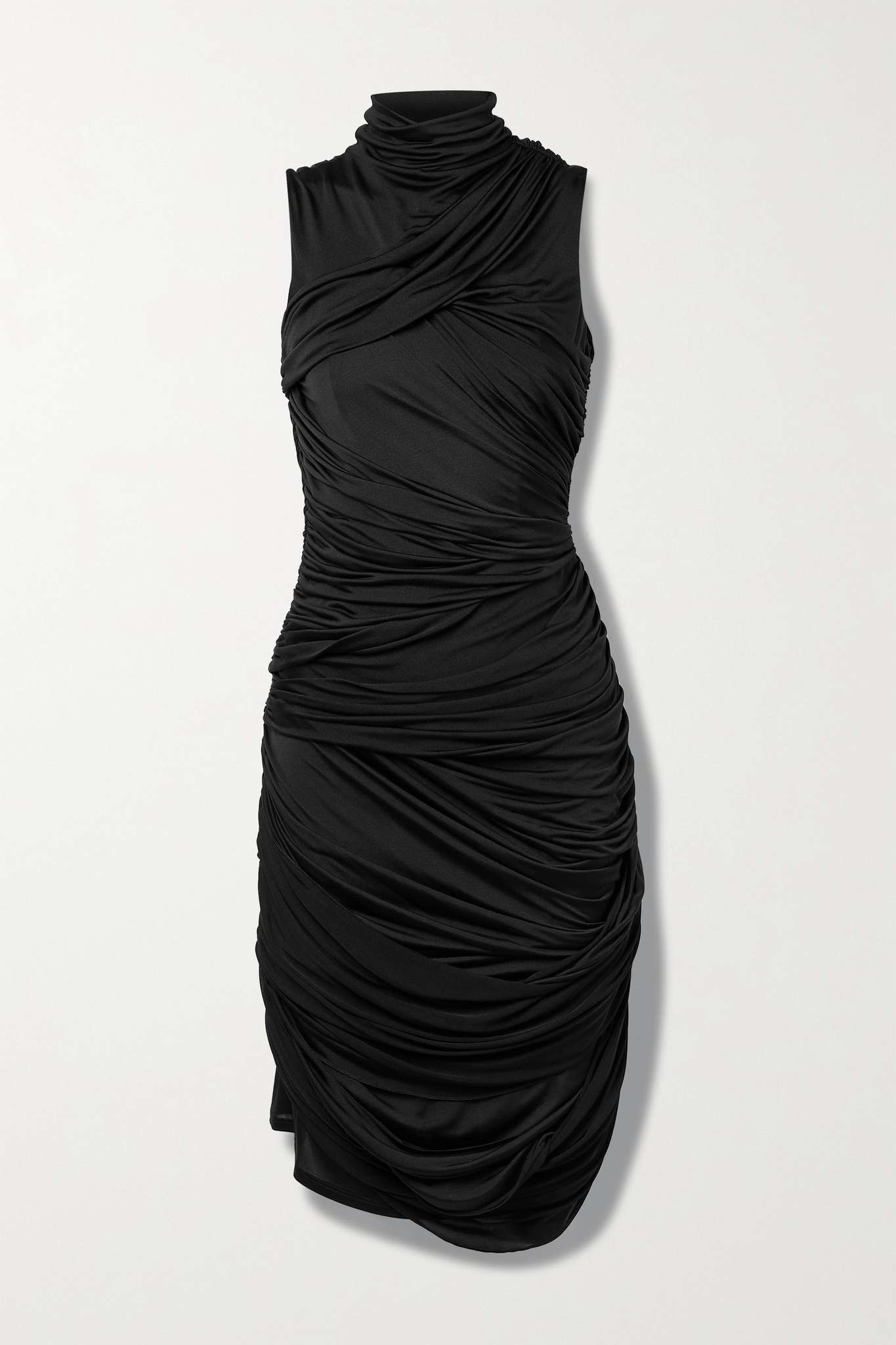 Draped silk-jersey dress - 1