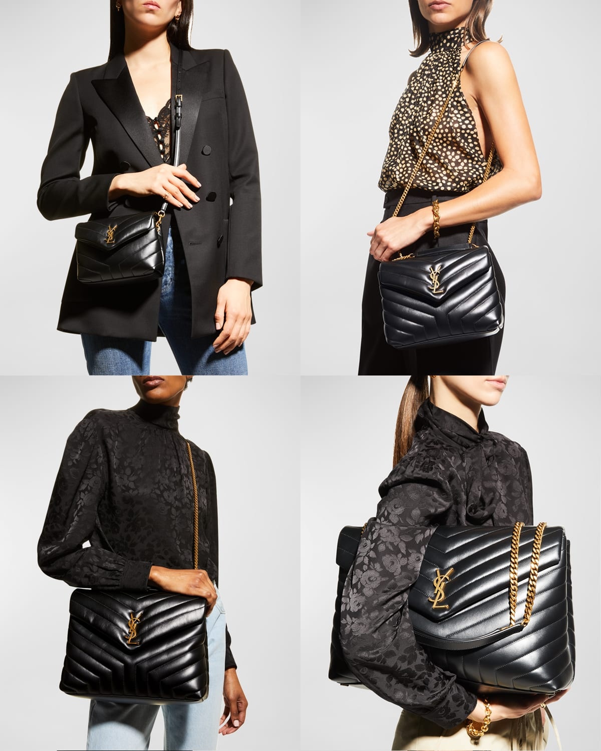Loulou Small YSL Shoulder Bag in Quilted Leather - 2