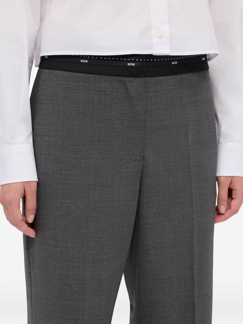 wide-leg waistband trousers 5