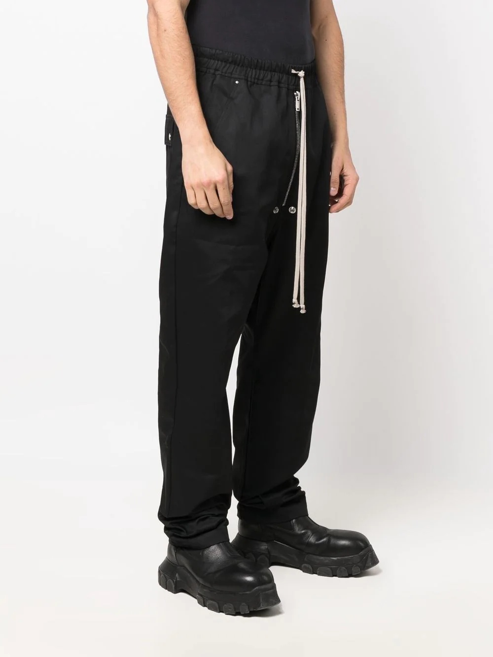 drop-crotch drawstring trousers - 3