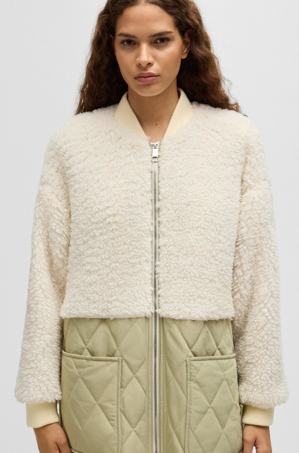 TEDDY-PANELED QUILTED JACKET - 5