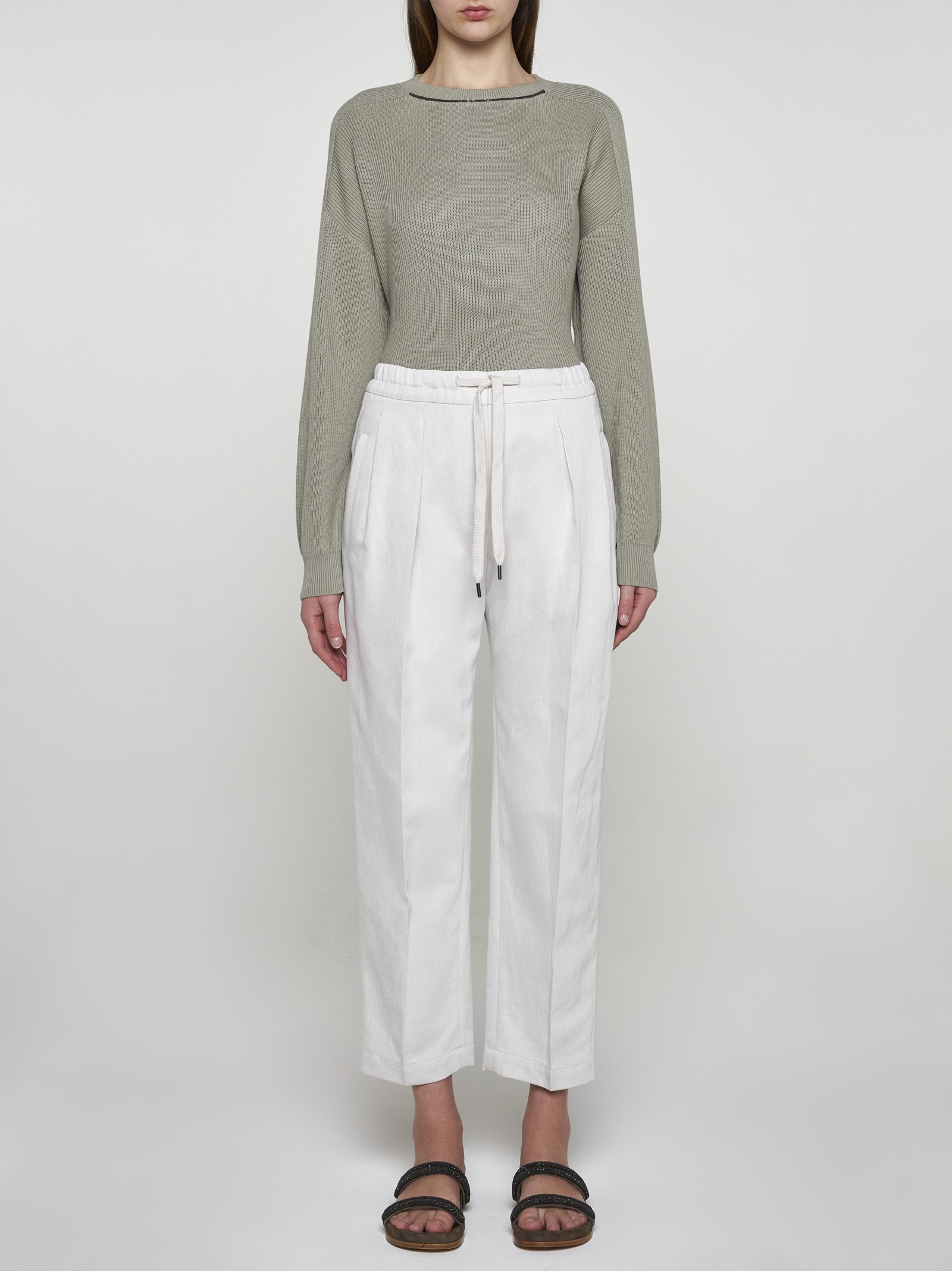 Cotton and linen trousers - 2