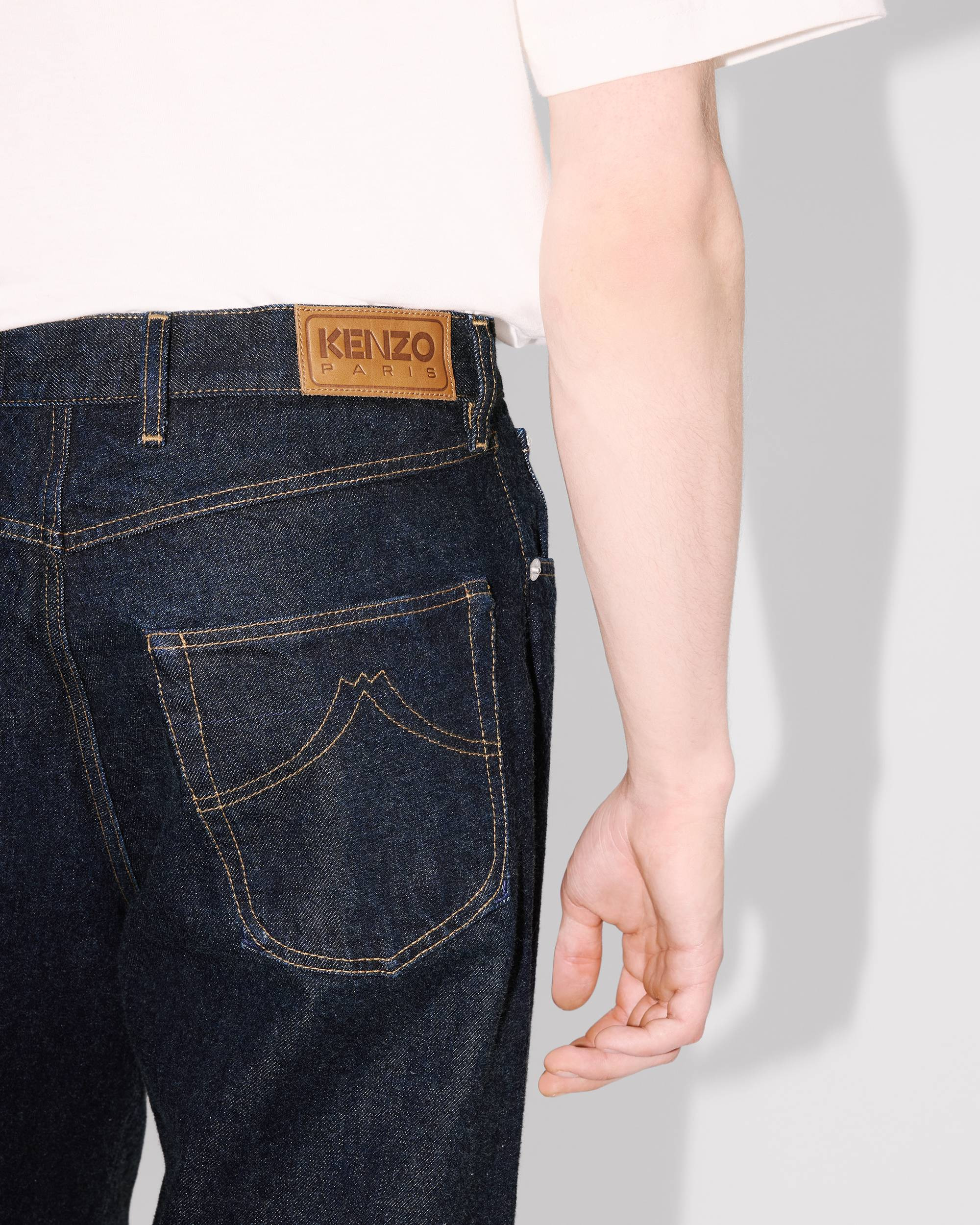 Turn up wide fit jeans in Japanese denim - 9