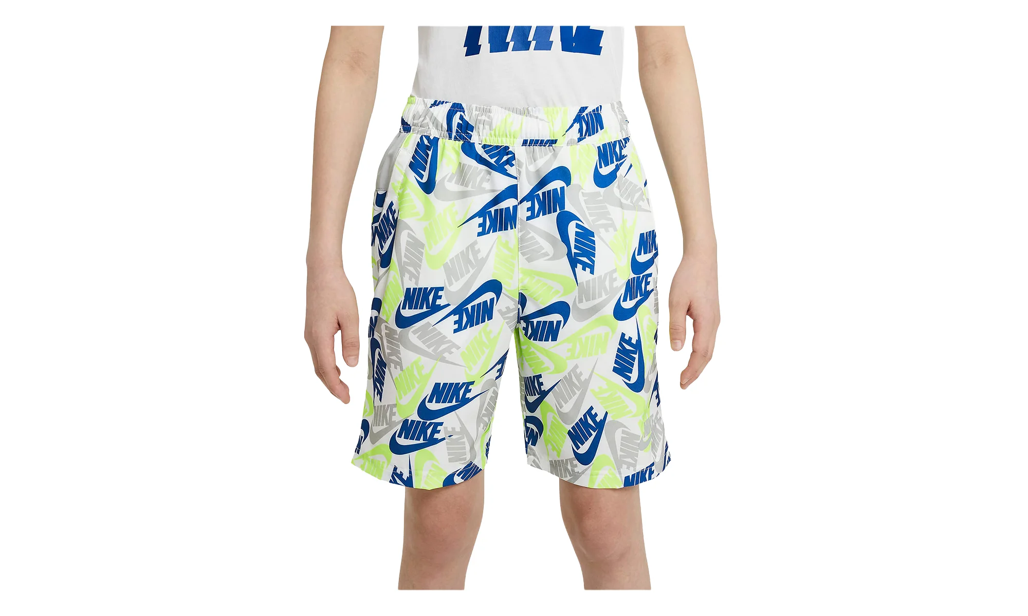 Woven All Over Print Shorts GS "White / Blue / Green" DA0853 100 - 1
