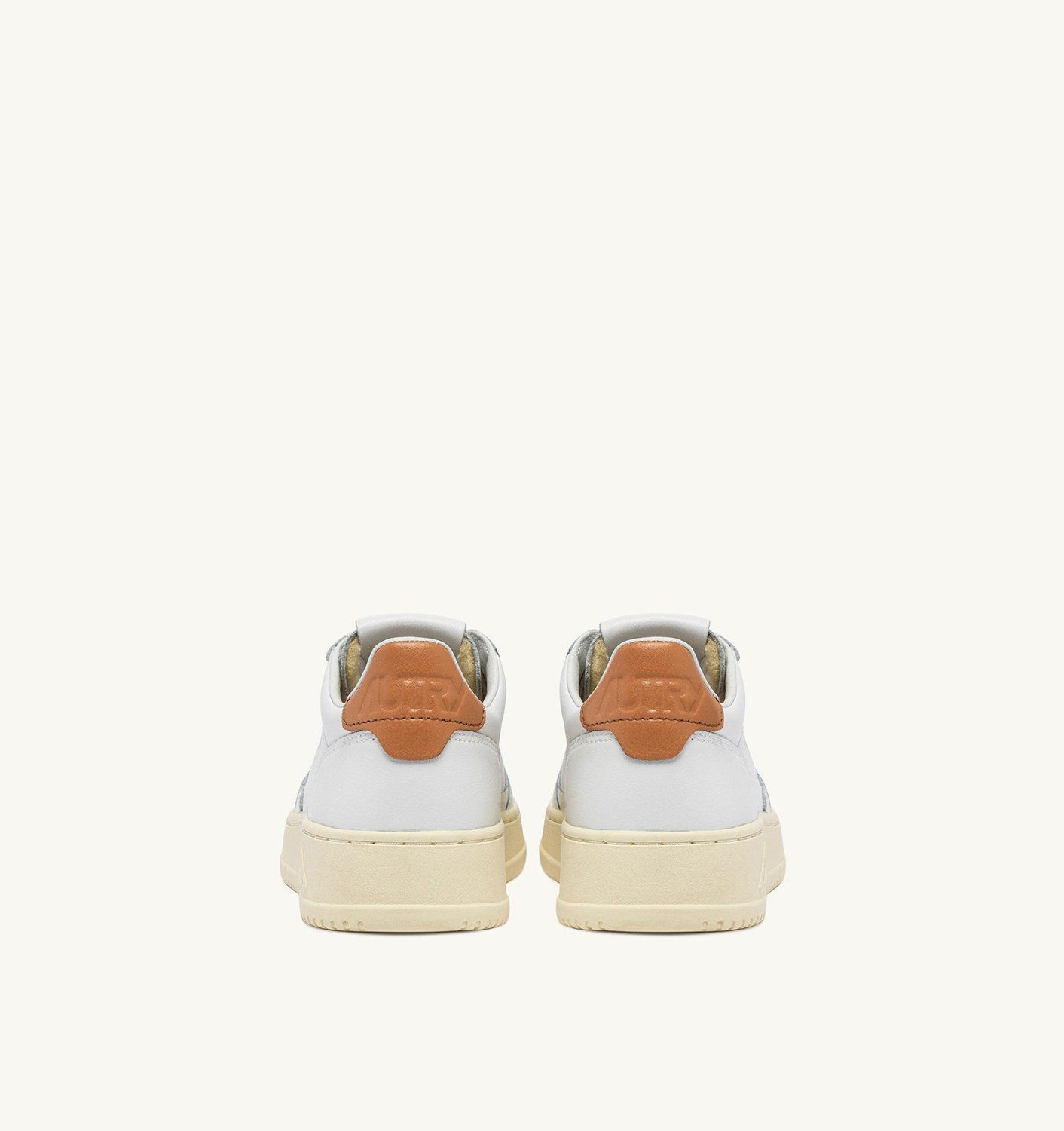MEDALIST LOW SNEAKERS IN WHITE AND SANDSTORM LEATHER - 3