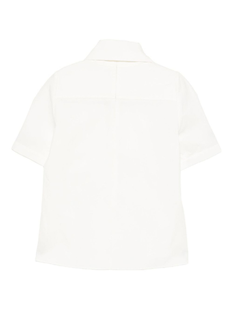 SHUSHU/TONG bow tie short-sleeved top outlook