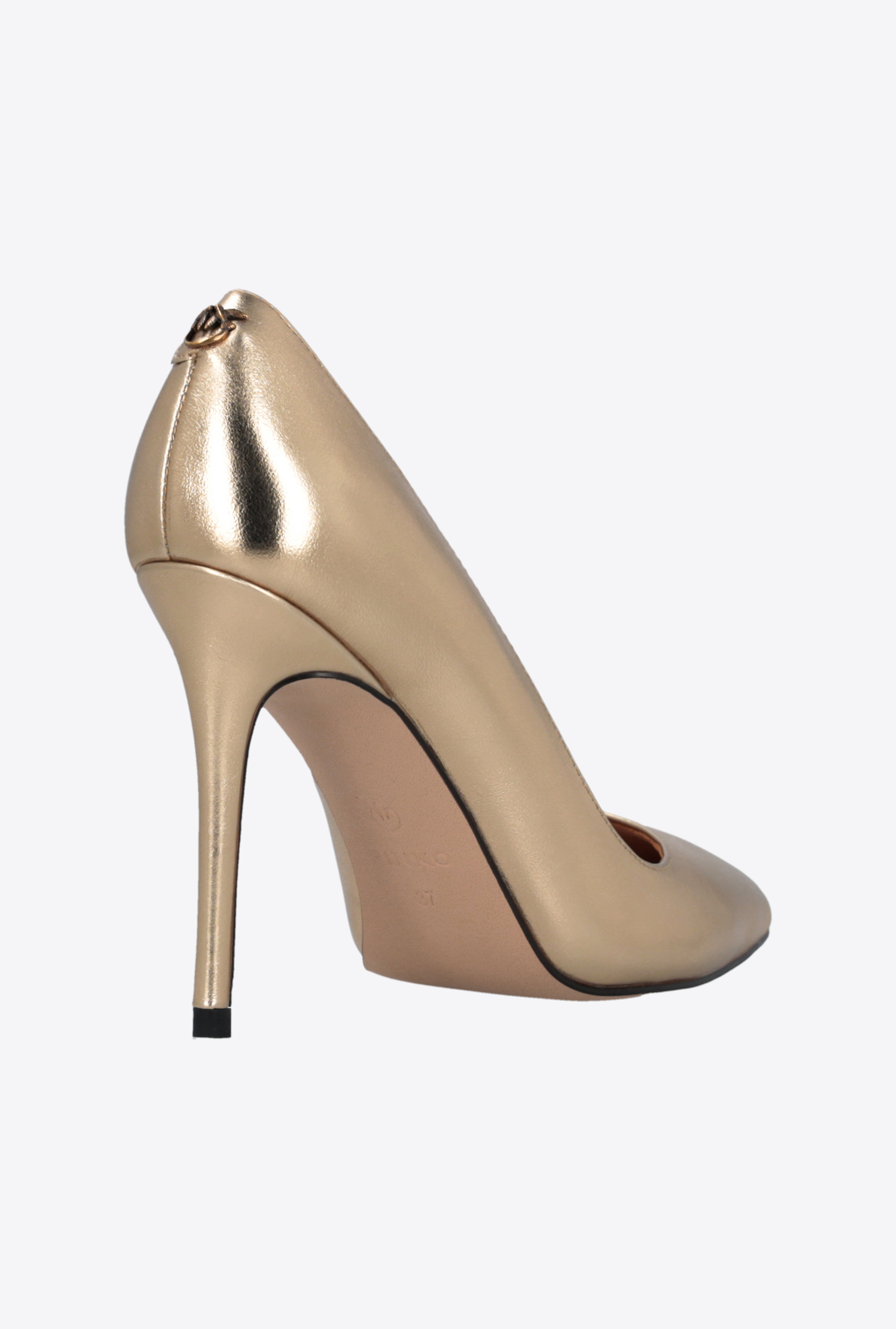 HEELED LAMINATED NAPPA LEATHER PUMPS - 3