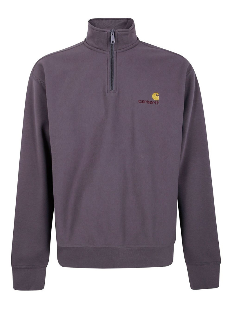 Half Zip American Script embroidered sweatshirt 1