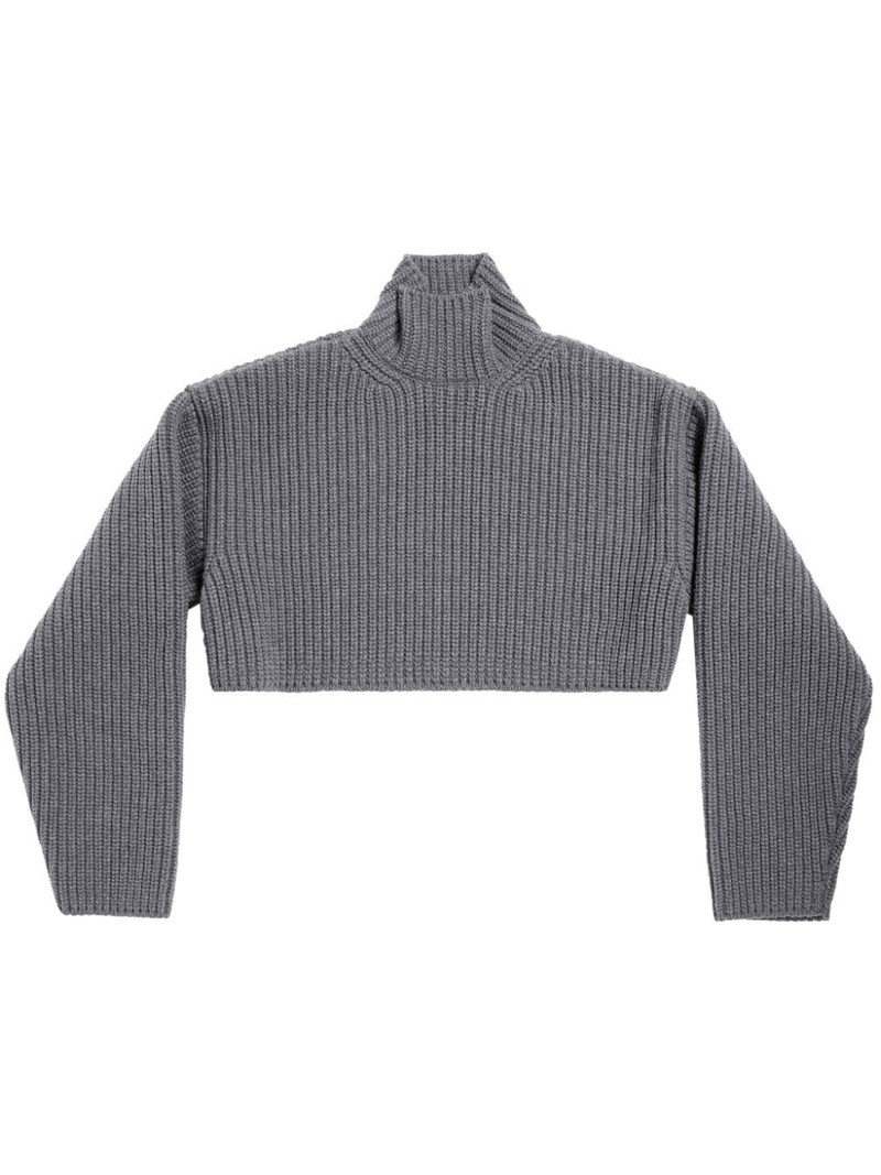 high-neck virgin wool jumper 1