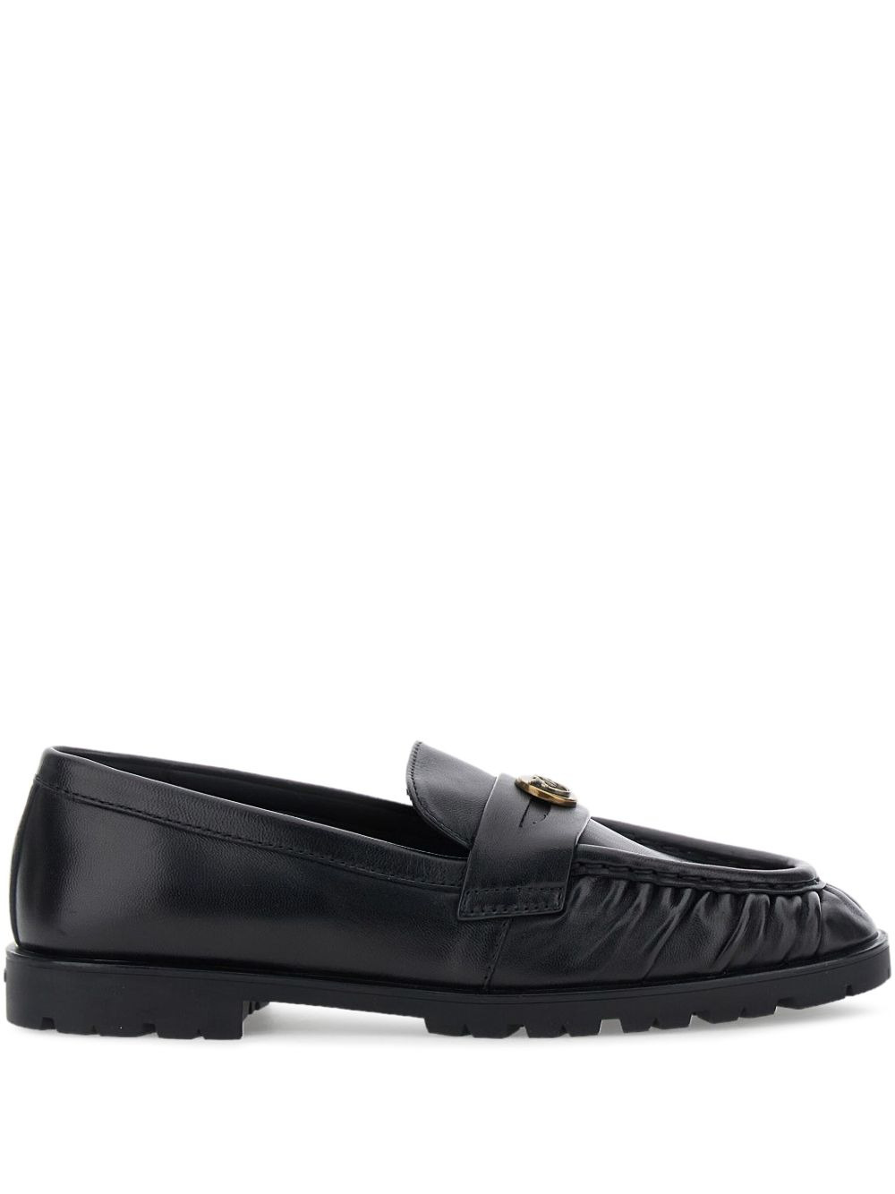 Nora pleated logo loafers - 1