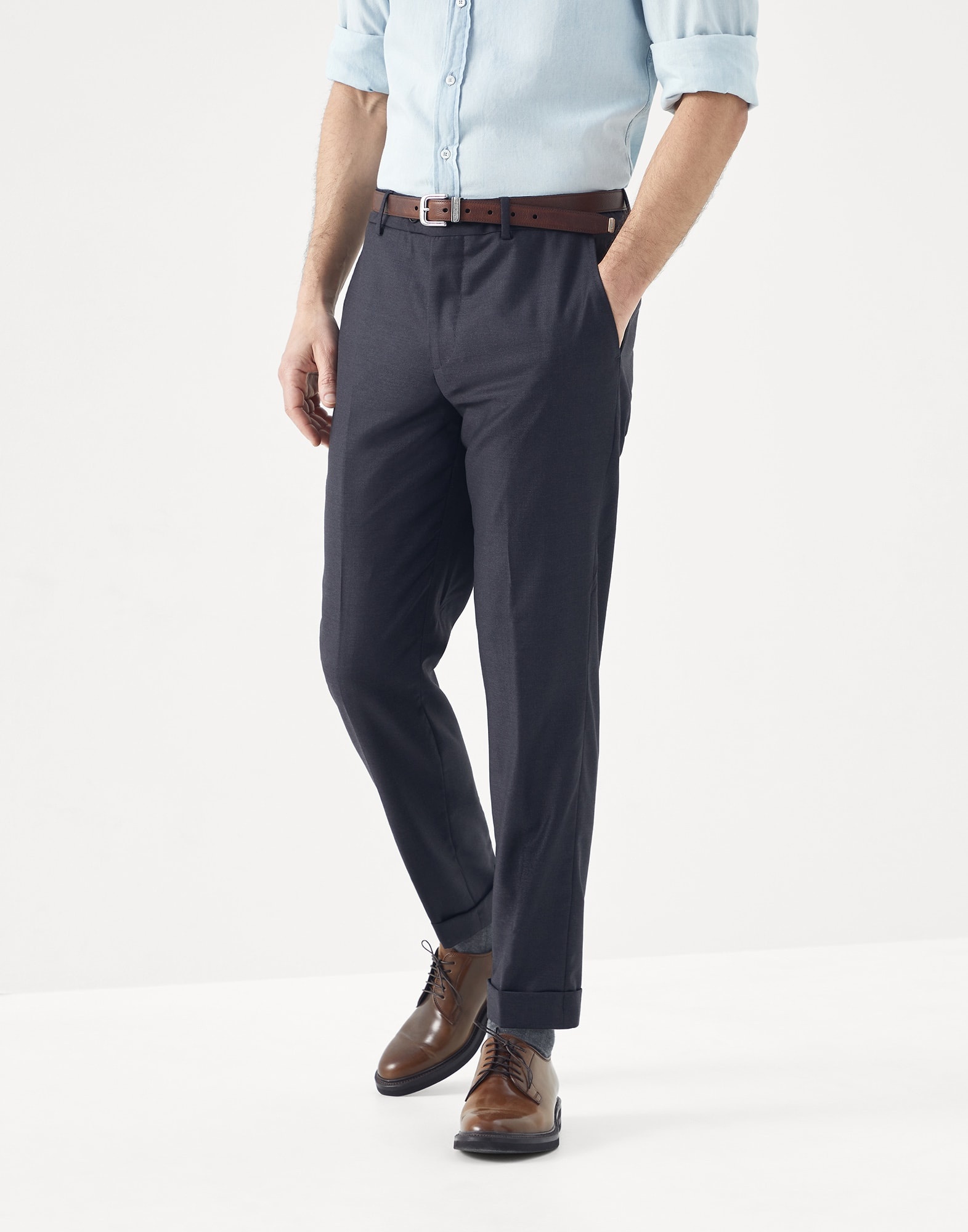 Formal fit trousers in super 150s virgin wool four season batavia - 1