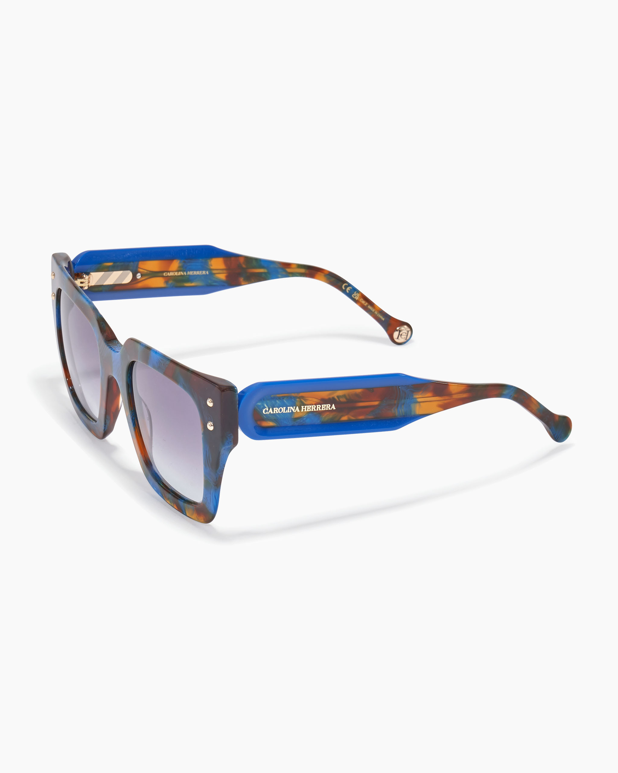 Square Frame Sunglasses With Contrast Temples - 2