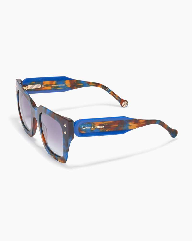 CAROLINA HERRERA Square Frame Sunglasses With Contrast Temples outlook