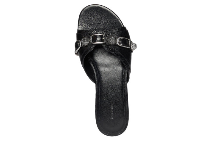 (WMNS) Balenciaga Cagole Sandals 'Black' 694342WAD4E1081 - 4