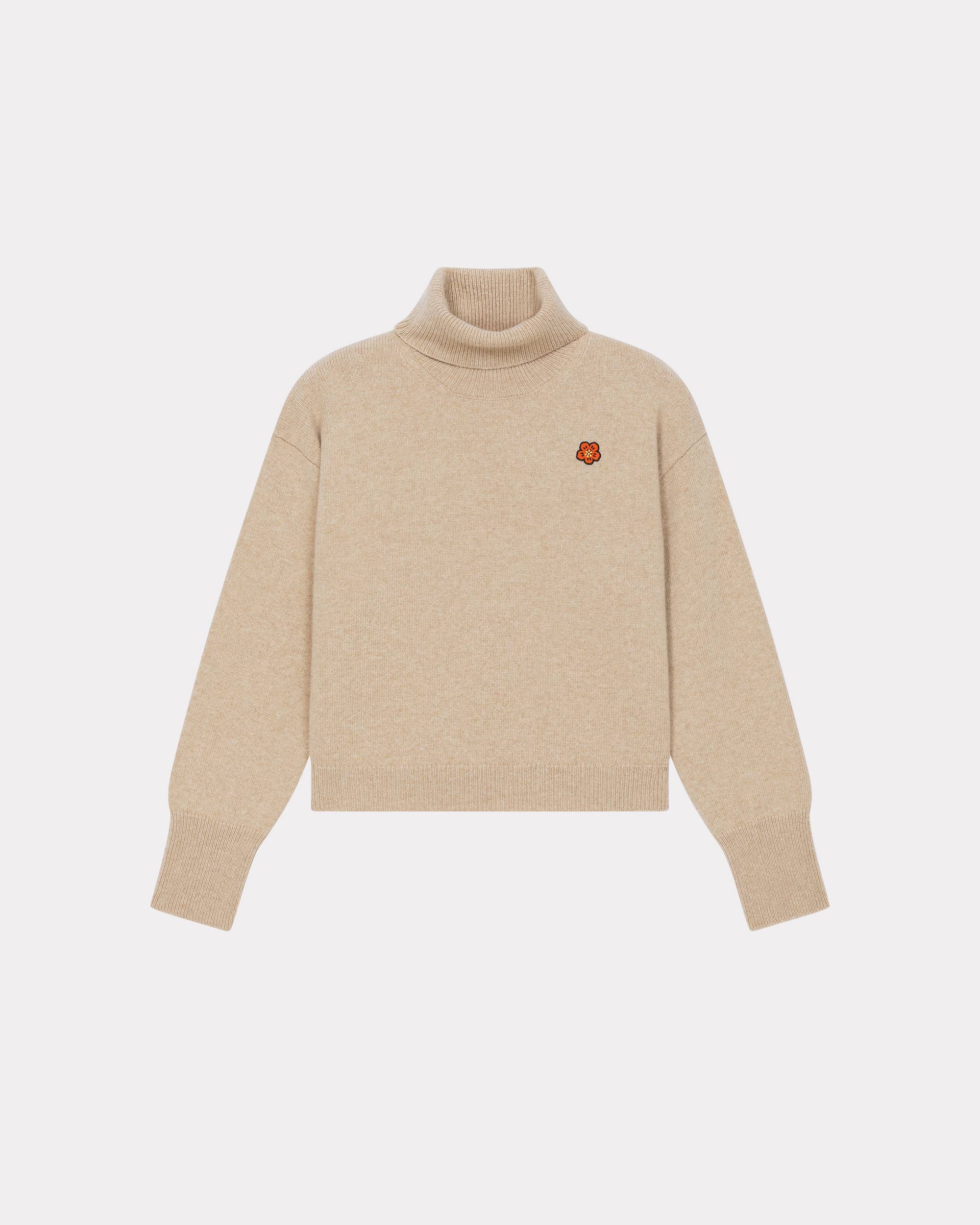 'Boke Flower Crest' embroidered wool jumper - 1