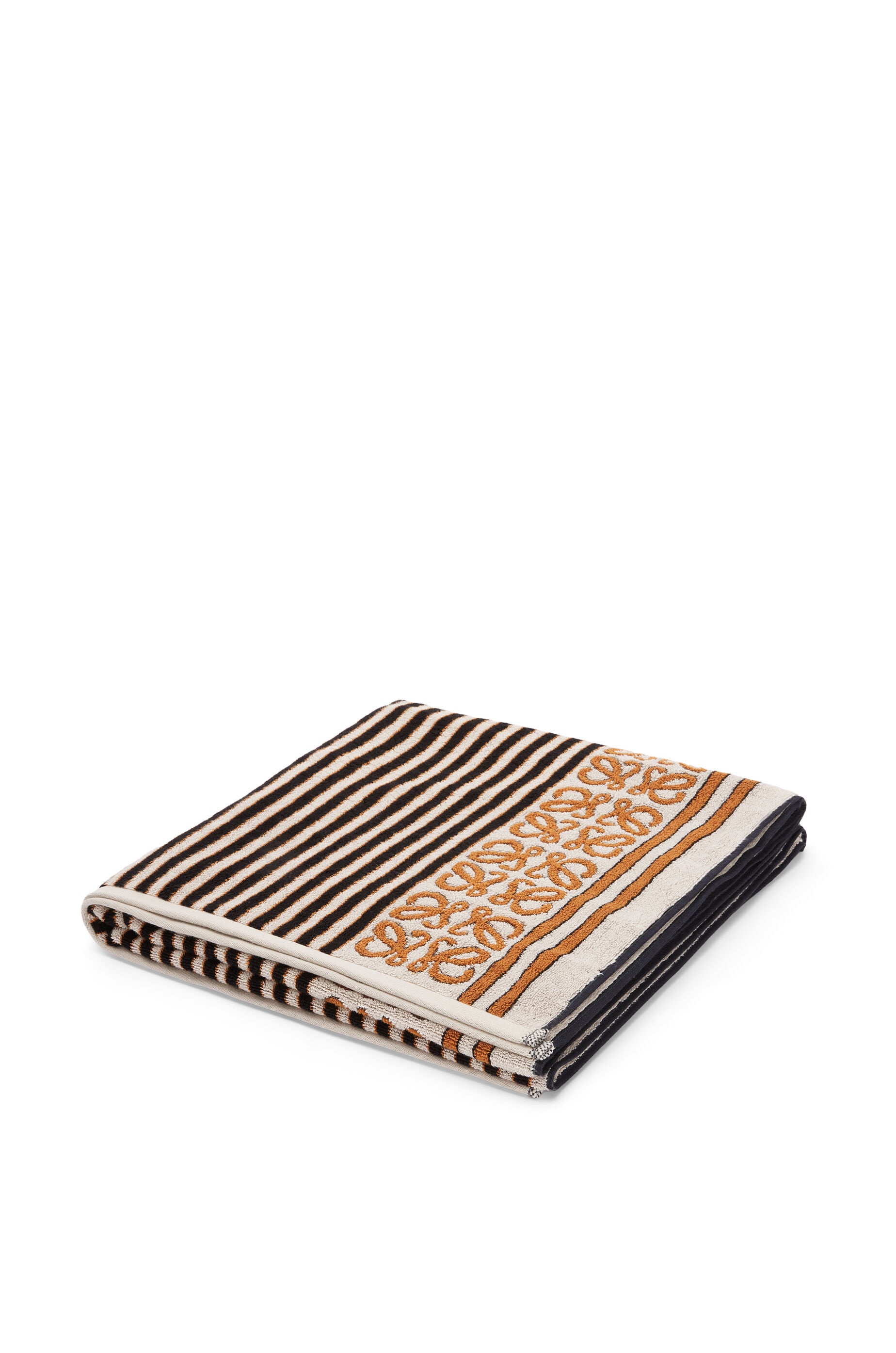 【LOEWE】95X185 ANAGRAM TOWEL◆T000229X01 Towel in cotton Brown - LOEWE