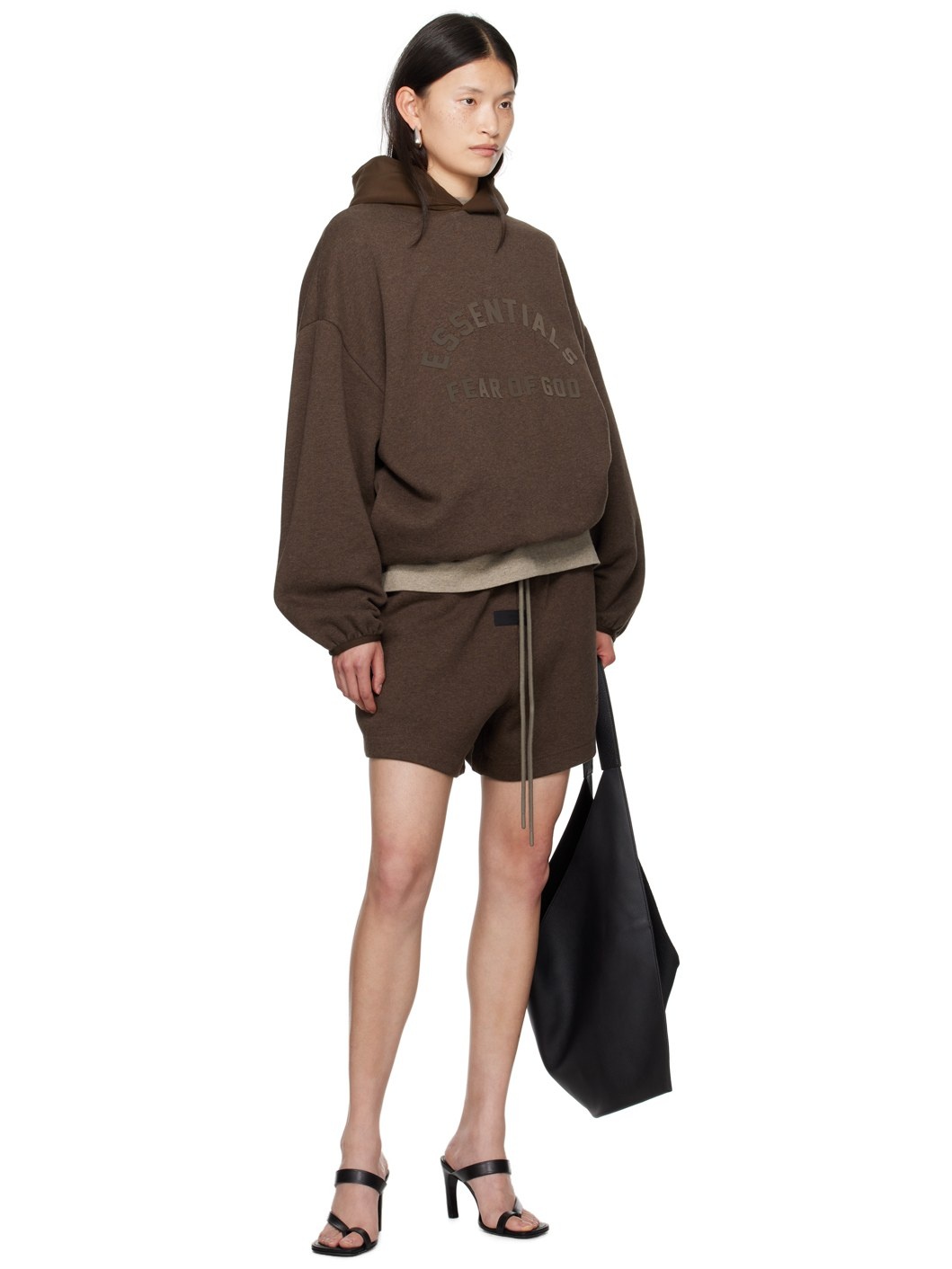 Brown Drawstring Shorts - 5