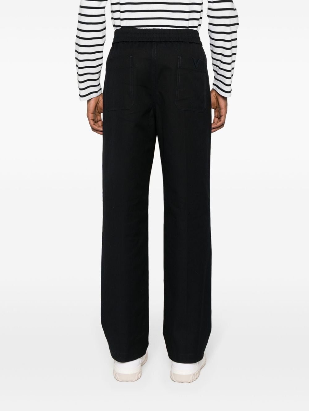 raised-seam straight-leg trousers - 4