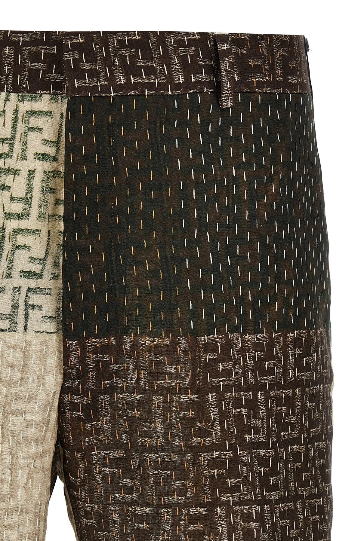Fendi Men Patchwork Bermuda Shorts - 4