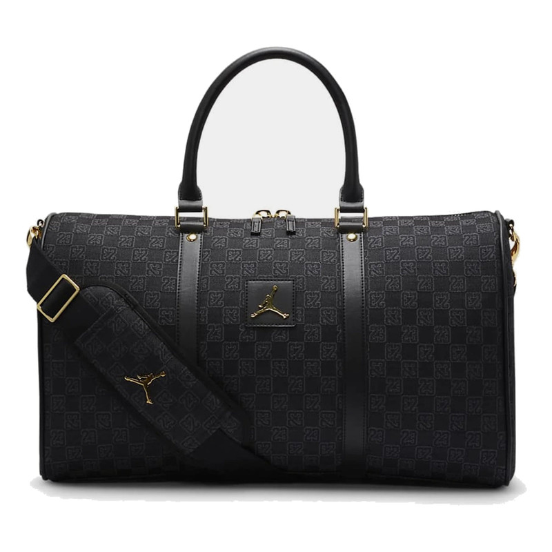 Air Jordan Monogram Logo Duffel Bag 'Black Gold' MA0759-023 1