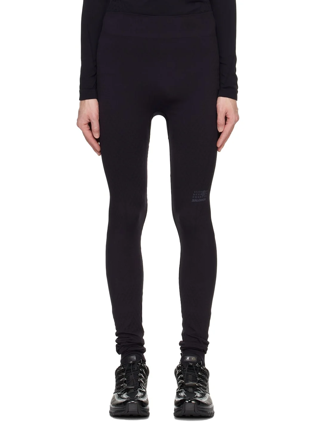 Black Salomon Edition Textured Leggings - 1