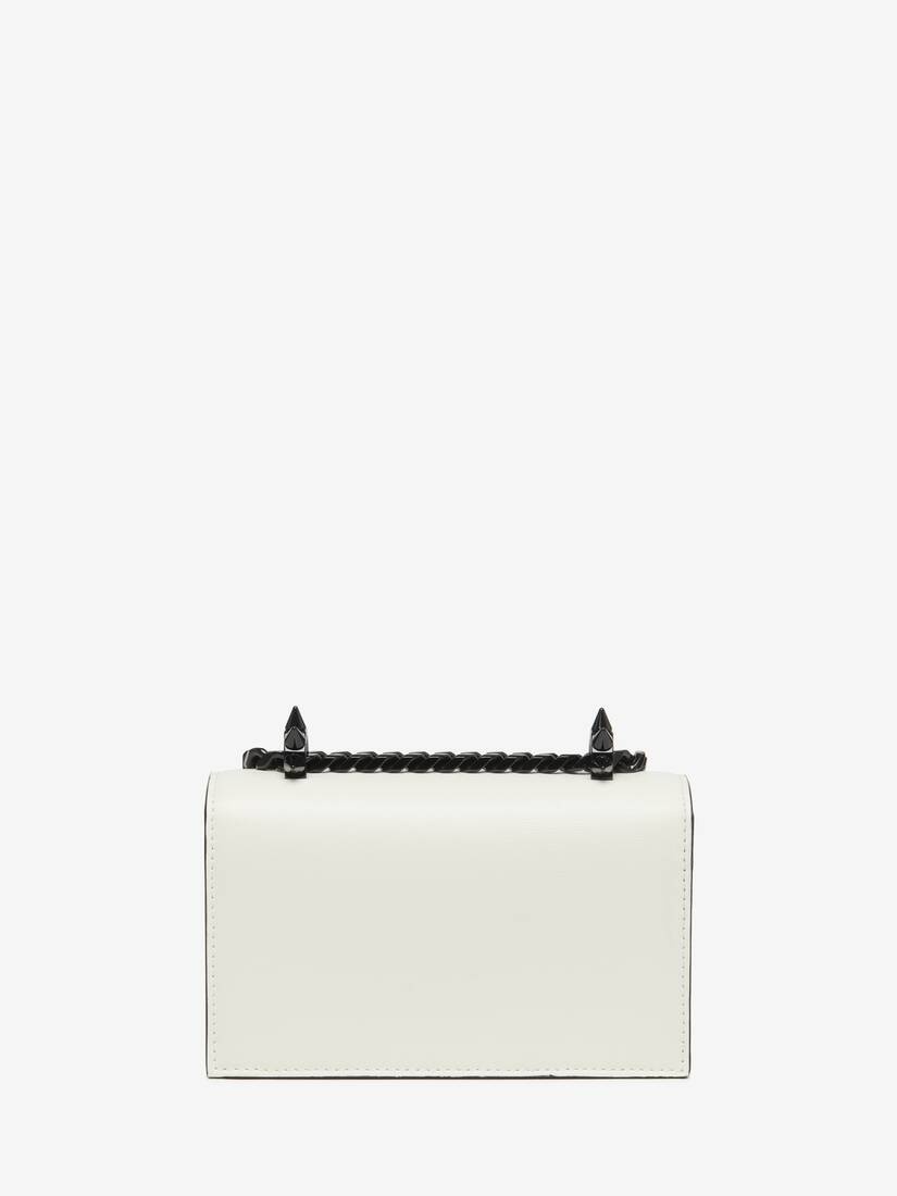 Women's Mini Jewelled Satchel in Soft Ivory - 4