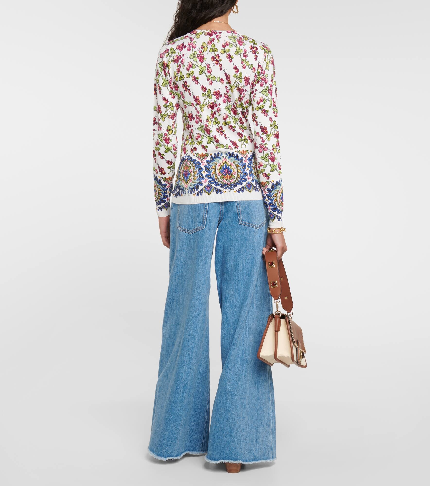 Printed silk-blend sweaters - 3