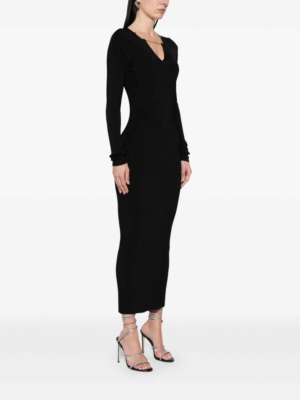 plate chain-detailed maxi dress - 3