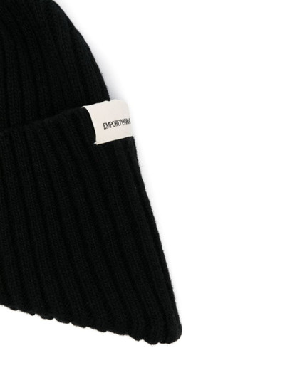 EMPORIO ARMANI ribbed beanie outlook