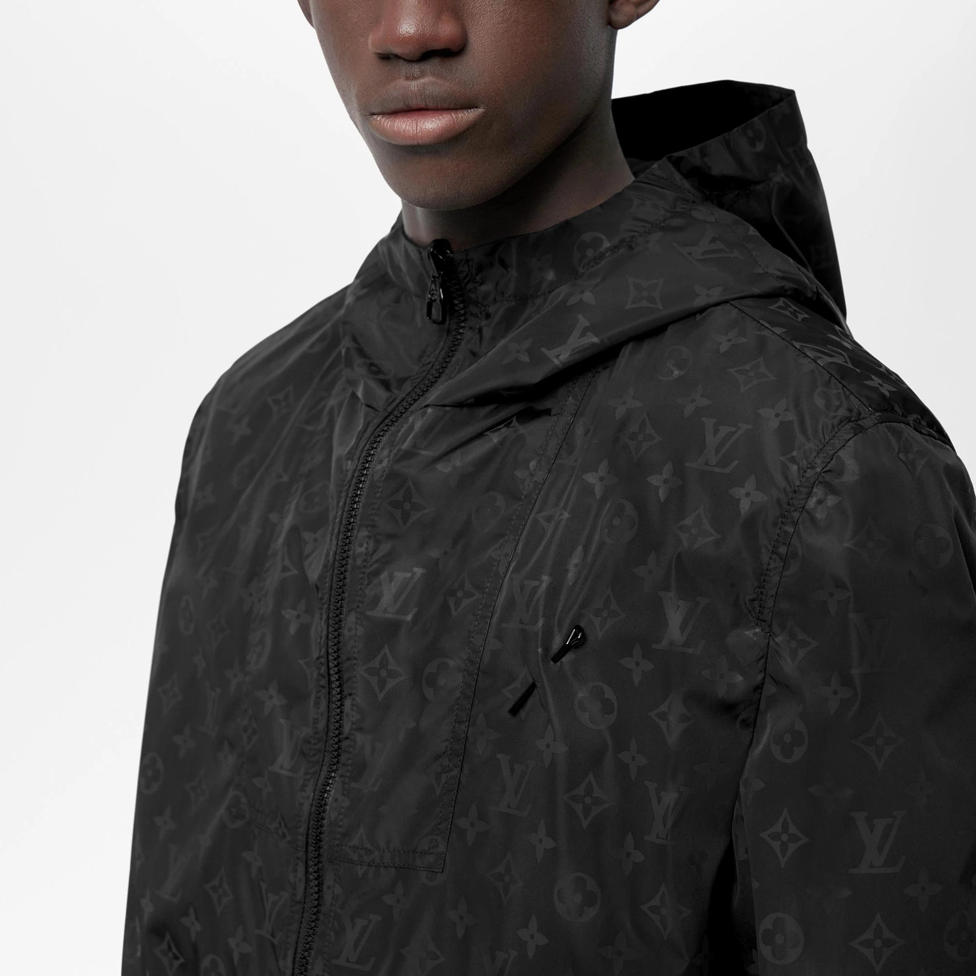 Mid-Length Monogram Nylon Windbreaker - 3