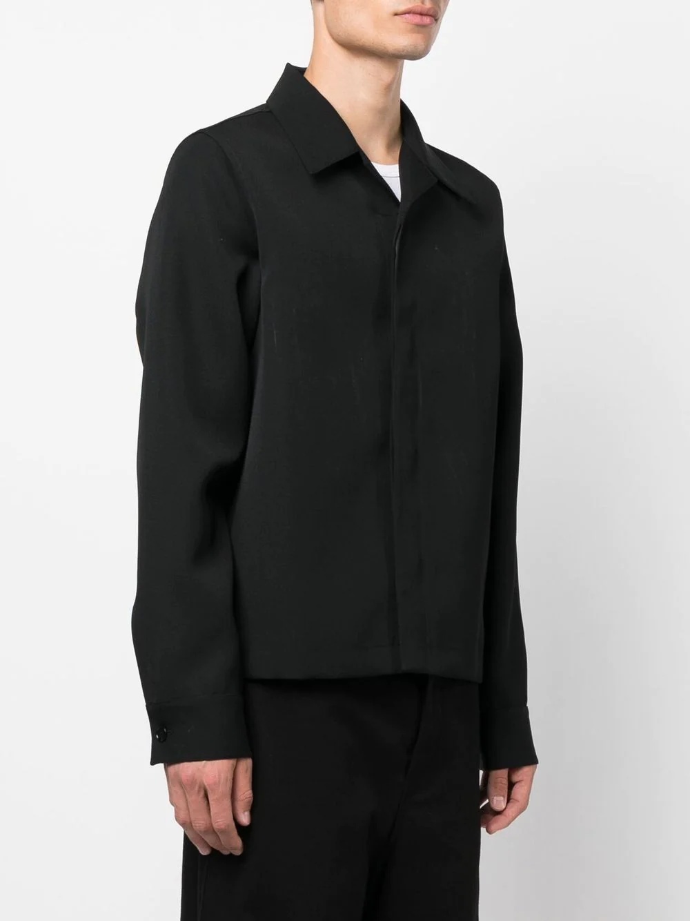 button-front overshirt - 3