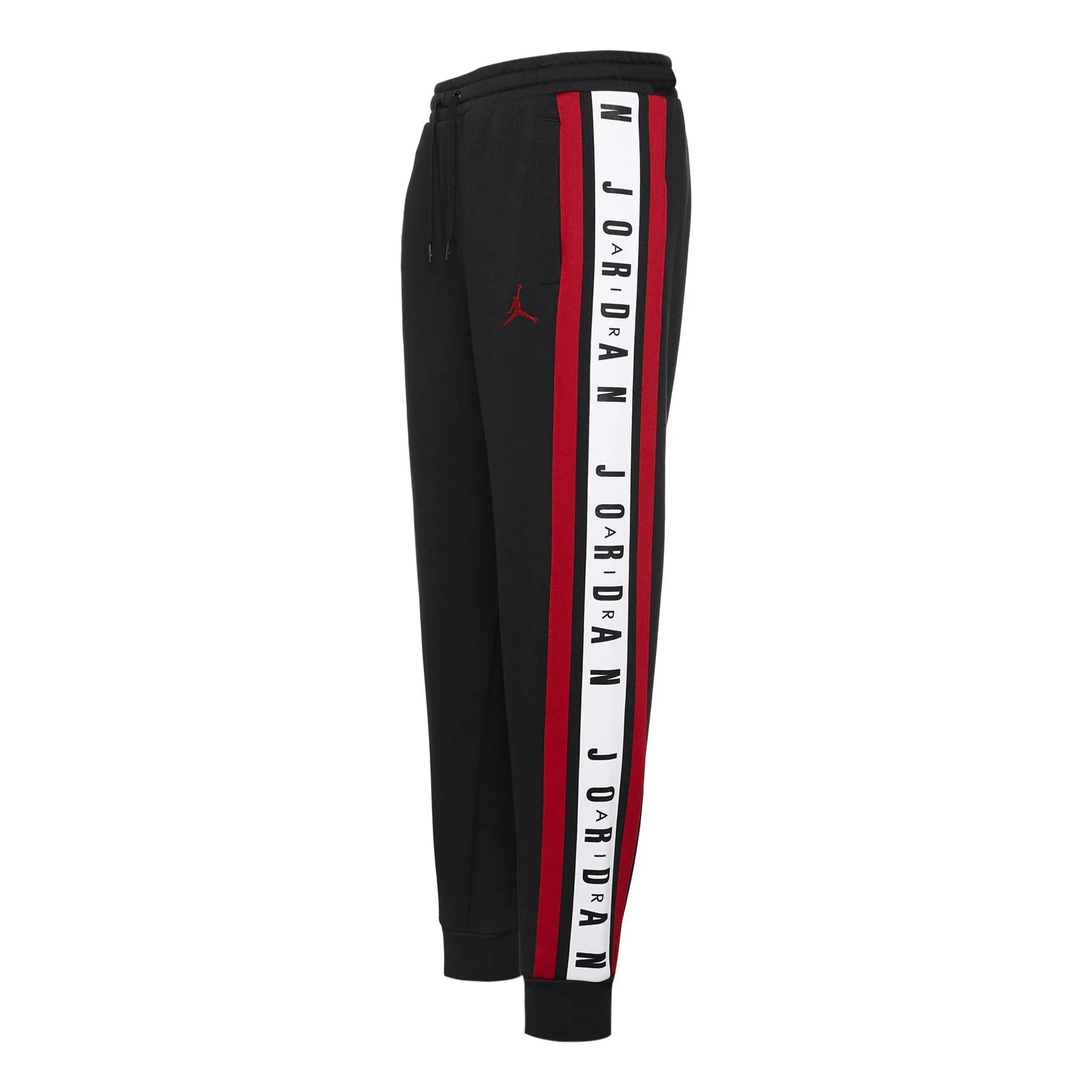 Air Jordan Logo Splicing Fleece Lined Stay Warm Bundle Feet Sweatpants Winter Men's Black DD2329-010 - 1
