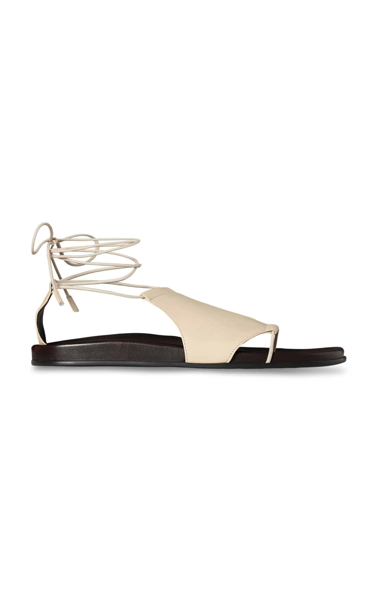 Vivienne Lace-Up Leather Sandals ivory - 1