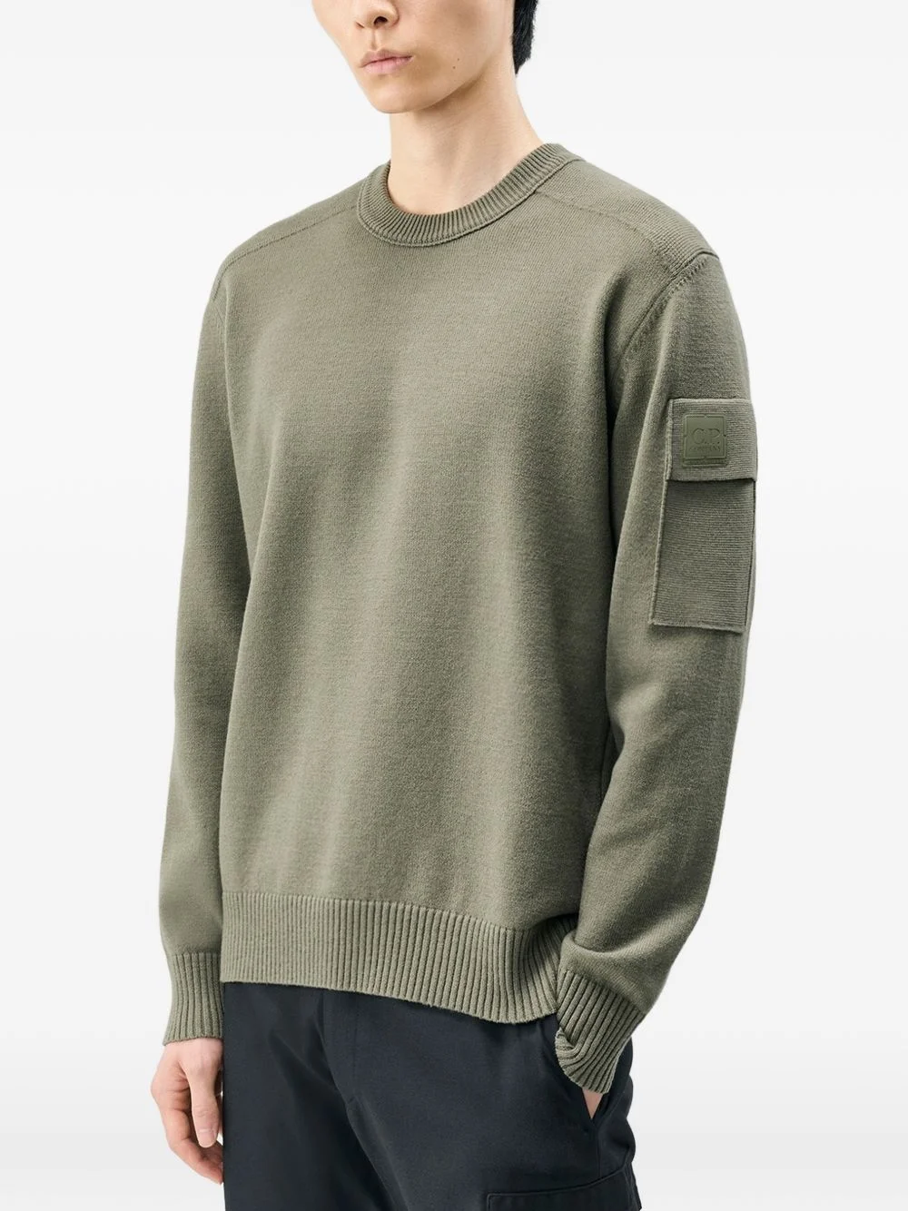 Metropolis Series extrafine merino wool crewneck sweater - 1