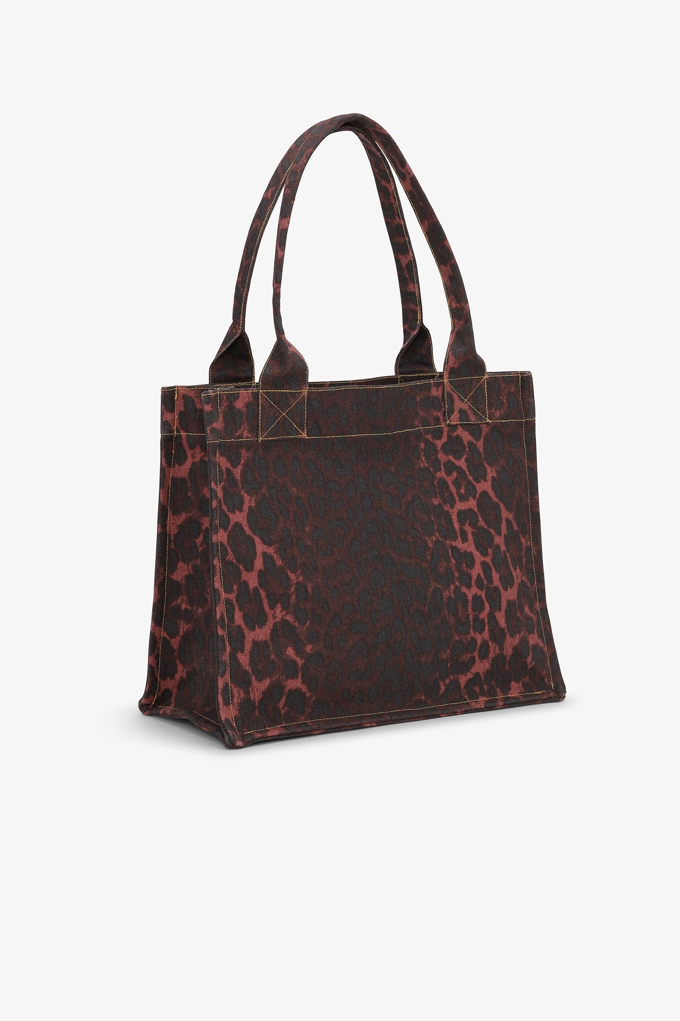 RED LEOPARD PRINT CANVAS TOTE BAG - 2