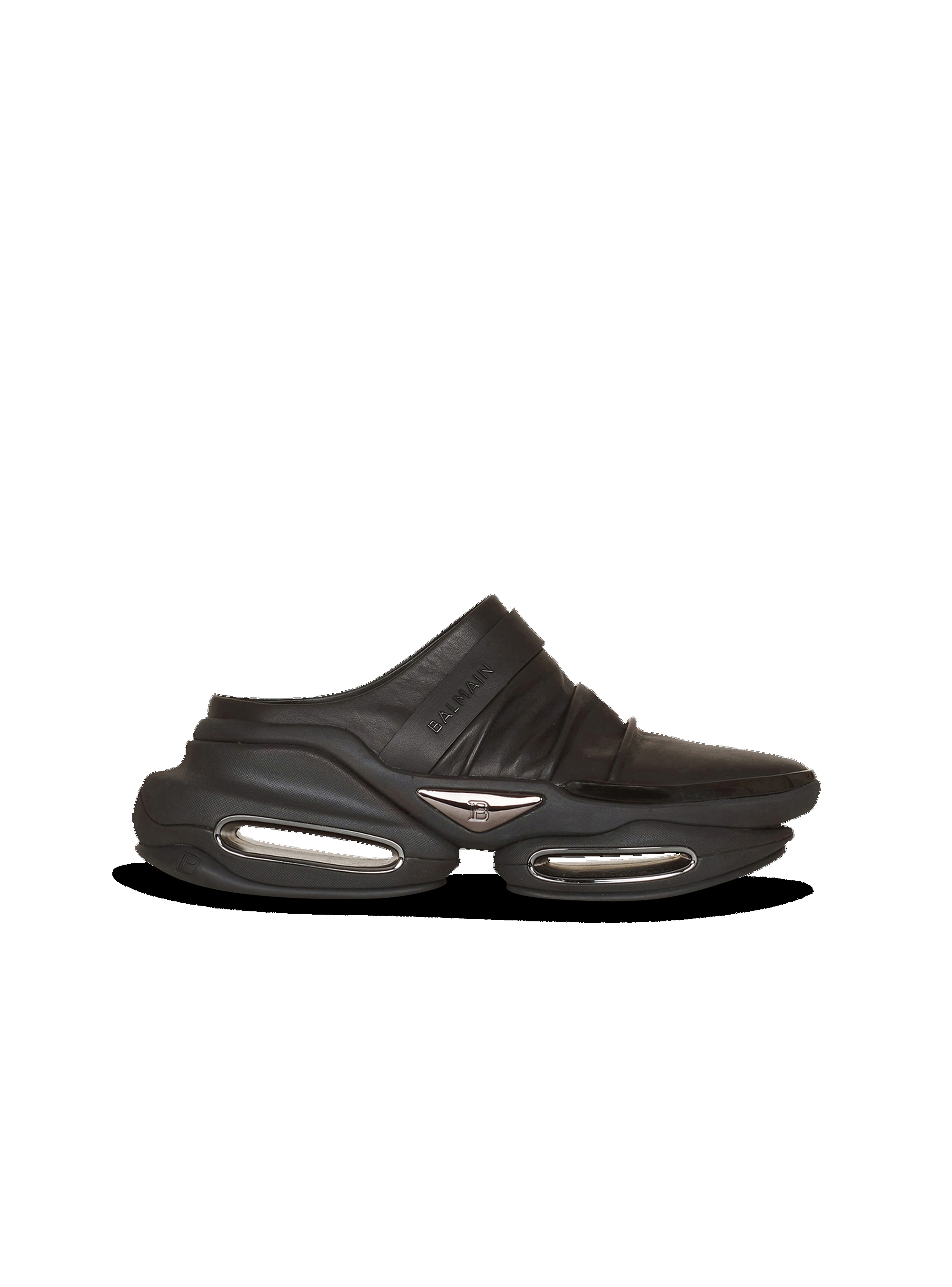Draped leather B-Bold mule sneakers - 1